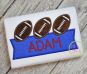 Football Trio Banner Applique Design | Machine Embroidery Designs by JuJu