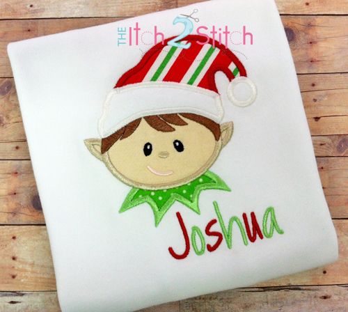 Elf Face Applique | Machine Embroidery Designs by JuJu