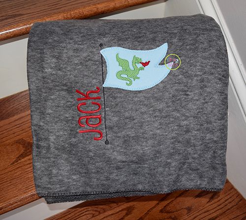 Knight Flag Bean Applique | Machine Embroidery Designs by JuJu