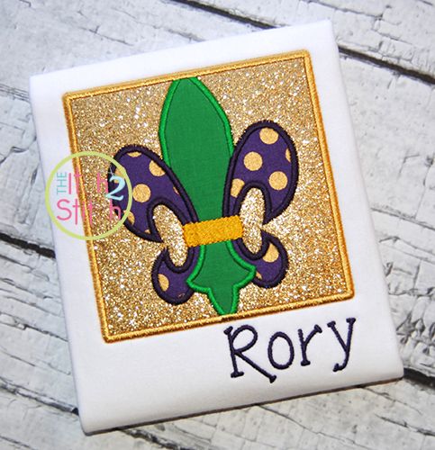 Fleur de lis Box Applique | Machine Embroidery Designs by JuJu