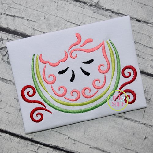 All Occasion Swirly Watermelon Embroidery | Machine Embroidery Designs by JuJu