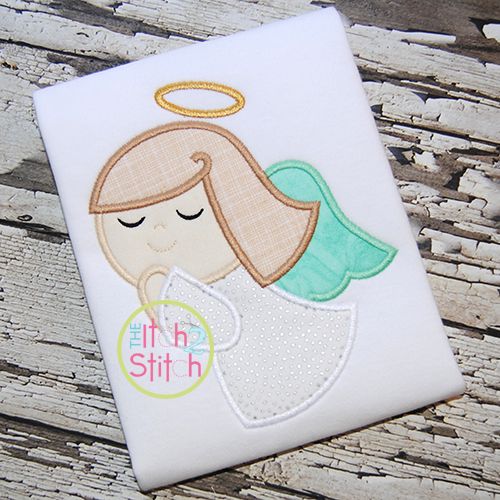 Angel Girl Applique | Machine Embroidery Designs by JuJu