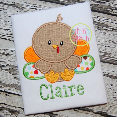 Baby Turkey 2 Applique | Machine Embroidery Designs by JuJu