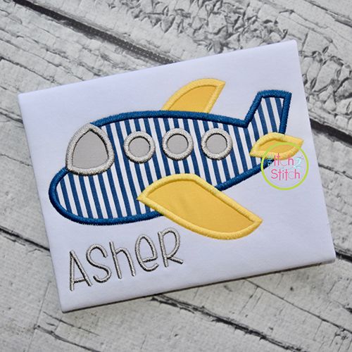Basic Airplane Applique | Machine Embroidery Designs by JuJu