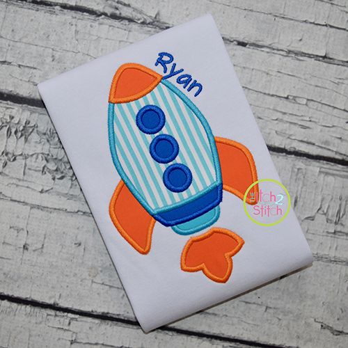 Basic Rocket Applique | Machine Embroidery Designs by JuJu