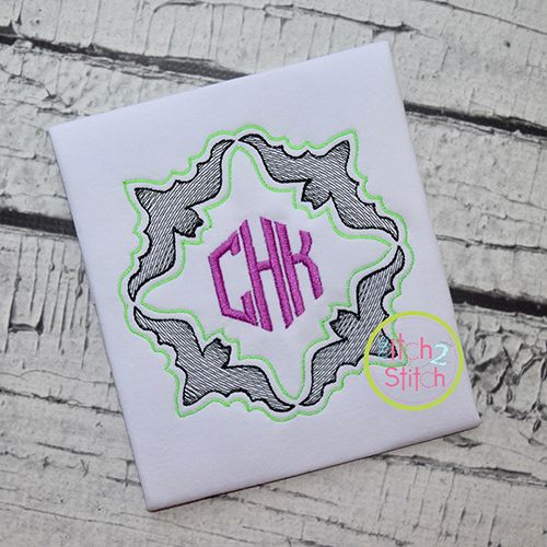Bats Frame Sketch Embroidery | Machine Embroidery Designs by JuJu