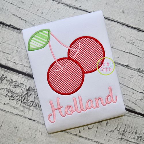 Cherries Applique | Machine Embroidery Designs by JuJu
