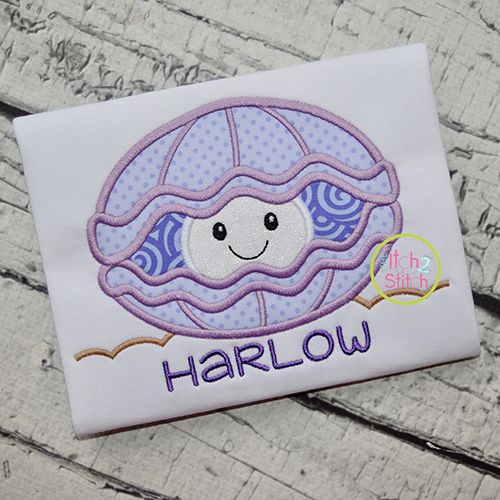 Clam Applique | Machine Embroidery Designs by JuJu
