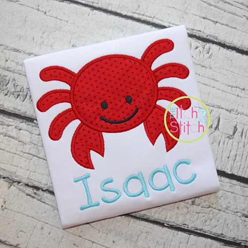 Crab 3 Applique | Machine Embroidery Designs by JuJu