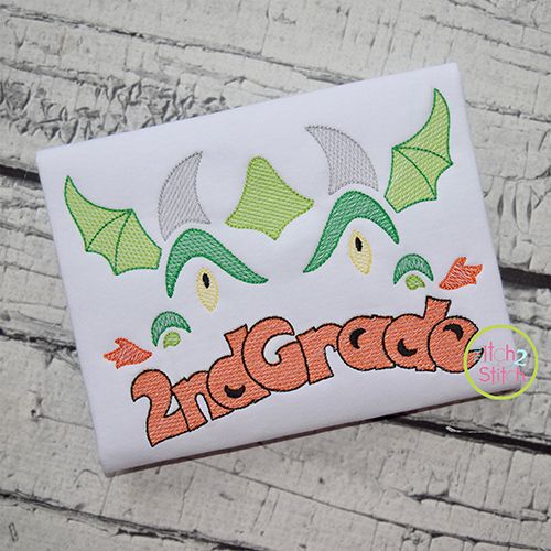 Dragon Face 2nd Grade Sketch Embroidery | Machine Embroidery Designs by JuJu