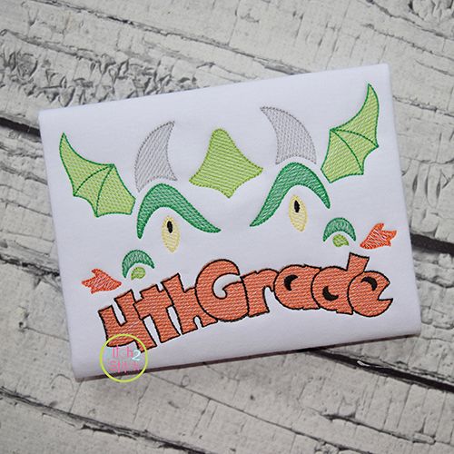 Dragon Face 4th Grade Sketch Embroidery | Machine Embroidery Designs by JuJu
