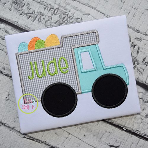 Easter Truck Applique | Machine Embroidery Designs by JuJu