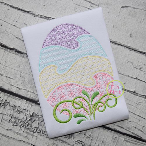 Itch 2 Stitch Easter Egg Motif Digital Embroidery Machine Designs by JuJu