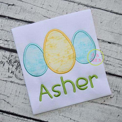 Egg Trio Applique | Machine Embroidery Designs by JuJu