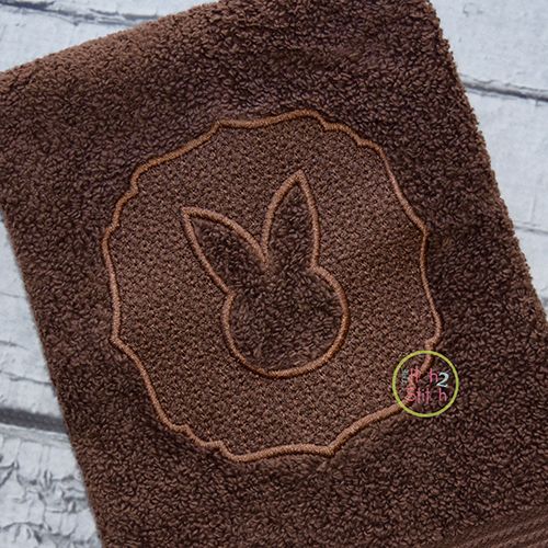 Embossed Bunny Embroidery | Machine Embroidery Designs by JuJu