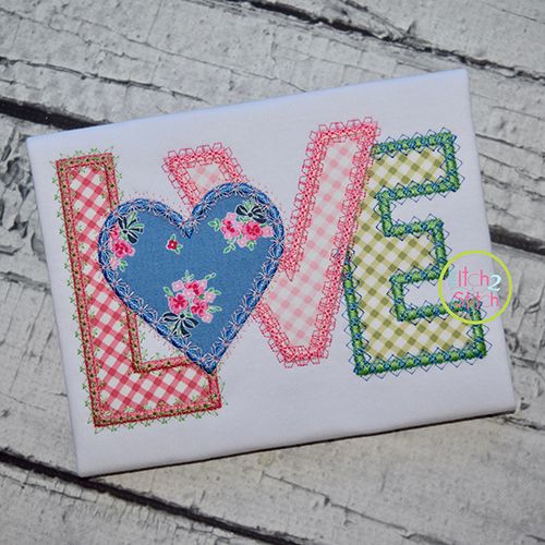 Fancy Love Applique | Machine Embroidery Designs by JuJu
