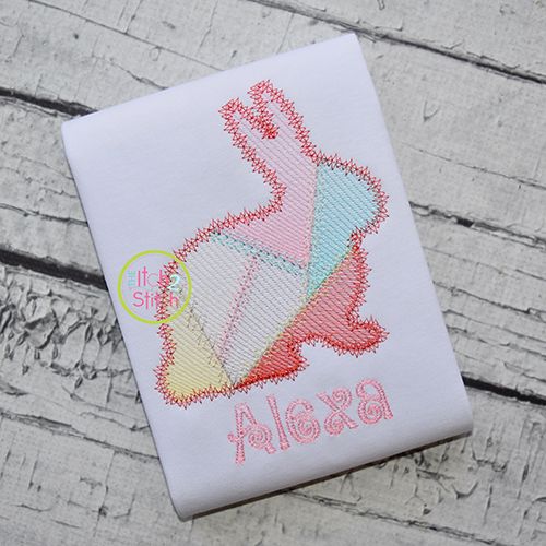 Fancy Patchwork Bunny Sketch Embroidery | Machine Embroidery Designs by JuJu