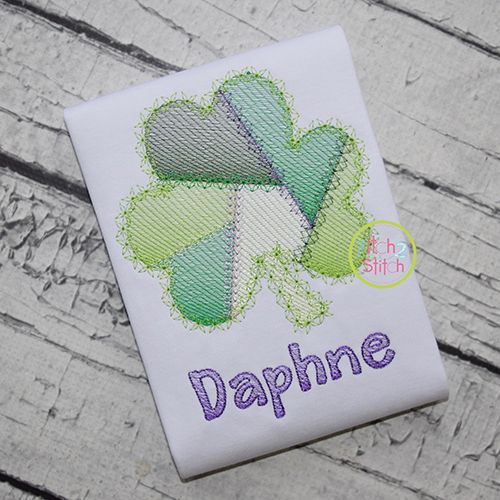 Fancy Patchwork Shamrock Sketch Embroidery | Machine Embroidery Designs by JuJu