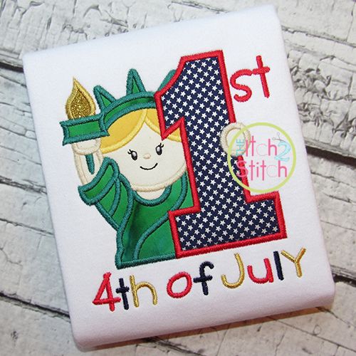 First 4th of July Liberty Applique | Machine Embroidery Designs by JuJu