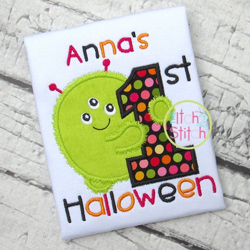First Halloween Monster Applique | Machine Embroidery Designs by JuJu