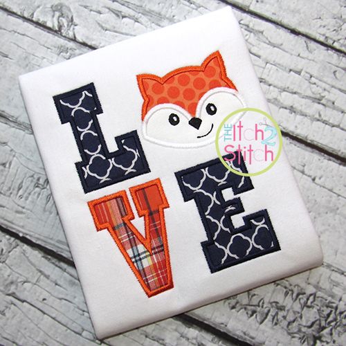 Fox LOVE Applique | Machine Embroidery Designs by JuJu