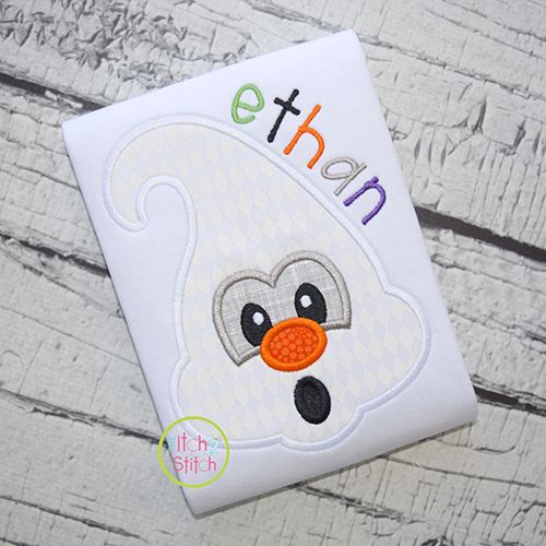 Ghost Face Boy Applique | Machine Embroidery Designs by JuJu