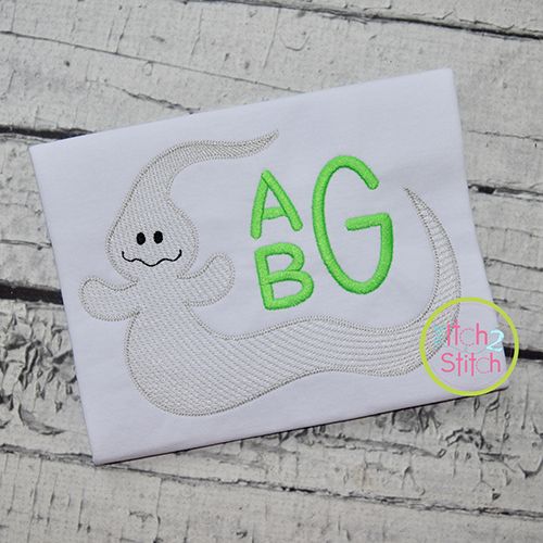 Ghost Frame Sketch Embroidery | Machine Embroidery Designs by JuJu
