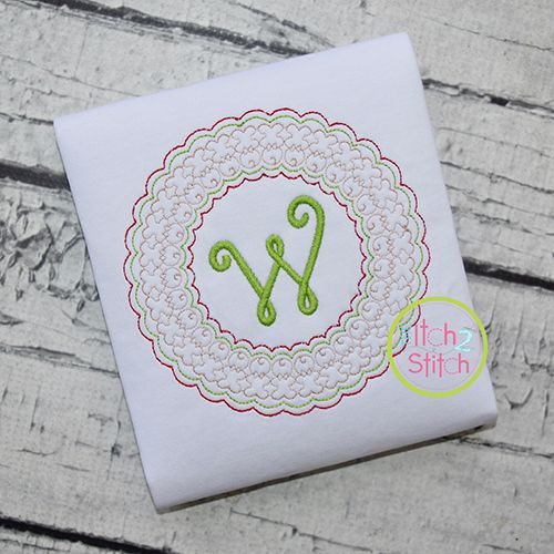 Gingerbread Motif Circle Frame Embroidery | Machine Embroidery Designs by JuJu