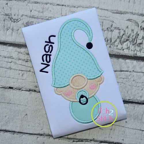 Gnome Baby Boy Applique Design | Machine Embroidery Designs by JuJu