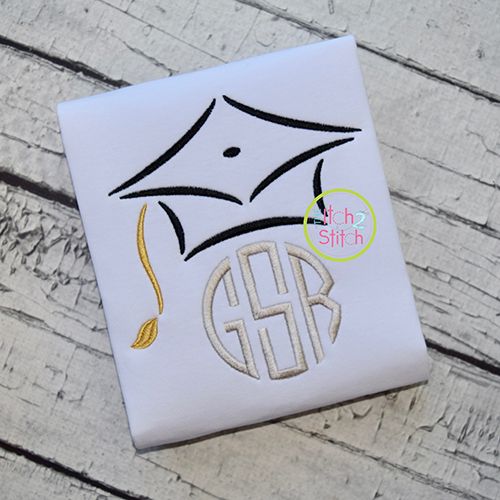 Graduation Cap Embroidery | Machine Embroidery Designs by JuJu