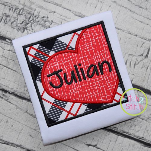 Heart Box Applique | Machine Embroidery Designs by JuJu