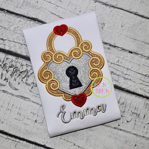 Heart Lock Applique | Machine Embroidery Designs by JuJu