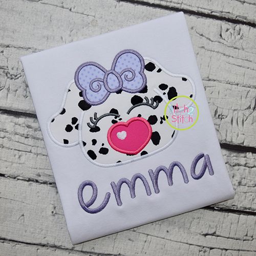 Heart Nose Puppy Girl Applique | Machine Embroidery Designs by JuJu