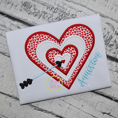 Heart Target Applique | Machine Embroidery Designs by JuJu