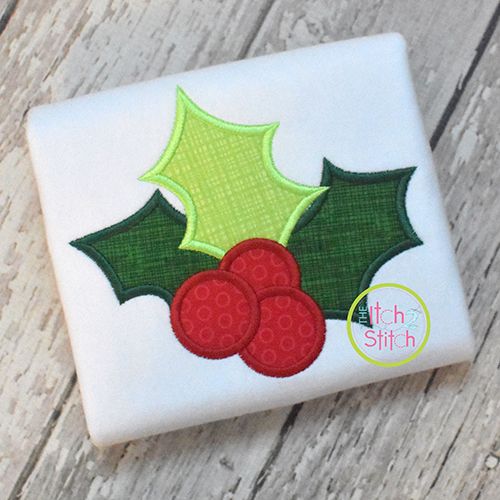 Holly Applique | Machine Embroidery Designs by JuJu