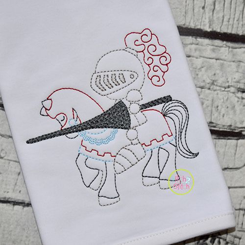 Knight Riding Horse Embroidery | Machine Embroidery Designs by JuJu