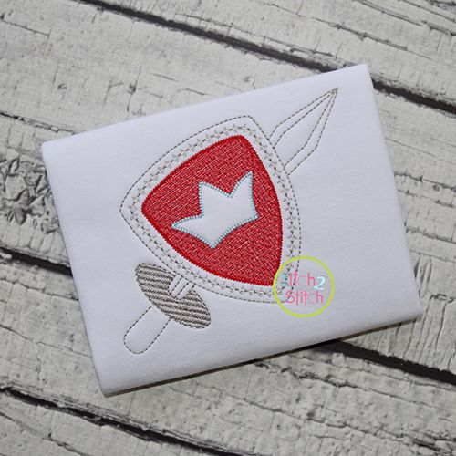 Knight Shield and Sword Embroidery | Machine Embroidery Designs by JuJu