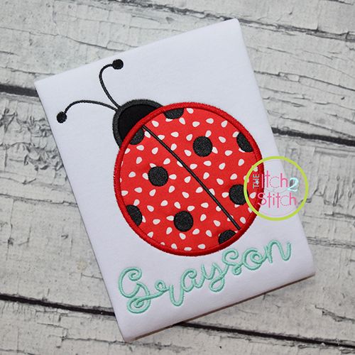 Ladybug Applique | Machine Embroidery Designs by JuJu