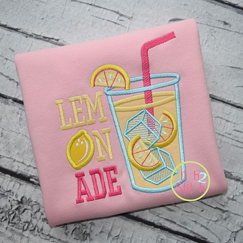 Lemonade Applique | Machine Embroidery Designs by JuJu