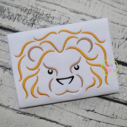 Lion Mascot Embroidery | Machine Embroidery Designs by JuJu