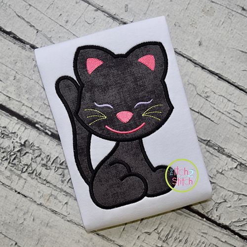 Little Kitty Applique | Machine Embroidery Designs by JuJu