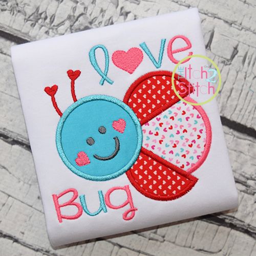 Love Bug Ladybug Applique | Machine Embroidery Designs by JuJu