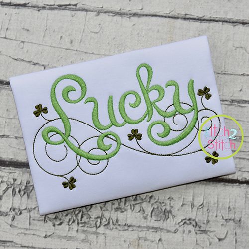 Lucky Swirls Embroidery Design | Machine Embroidery Designs by JuJu
