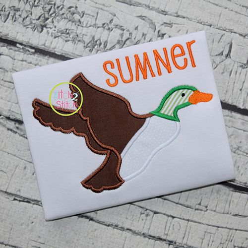 Mallard Duck Applique | Machine Embroidery Designs by JuJu