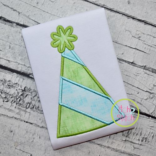 Party Hat Applique | Machine Embroidery Designs by JuJu
