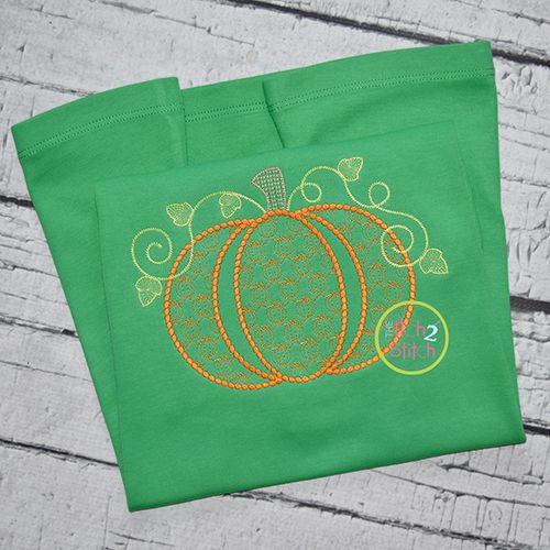 Pumpkin Motif Embroidery | Machine Embroidery Designs by JuJu