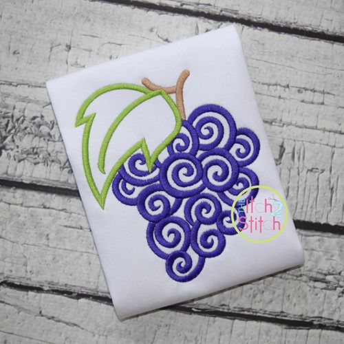 Scroll Grapes Embroidery | Machine Embroidery Designs by JuJu