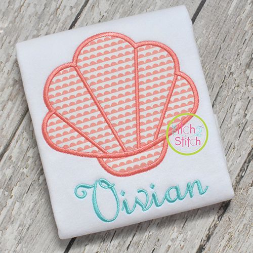 Seashell 2 Applique | Machine Embroidery Designs by JuJu