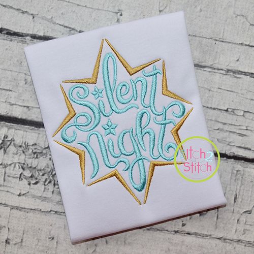 Silent Night Star Embroidery | Machine Embroidery Designs by JuJu