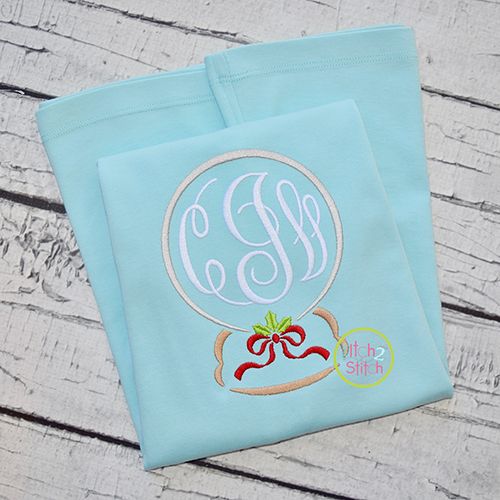 Snow Globe Blank Embroidery | Machine Embroidery Designs by JuJu